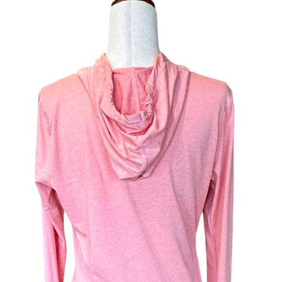 Reebok Womens Lightweight Long Sleeve Hooded Pullover Peachy-Pink Size Medium - Picture 5 of 13
